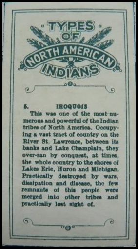 1931 British-American Tobacco Types of North American Indians